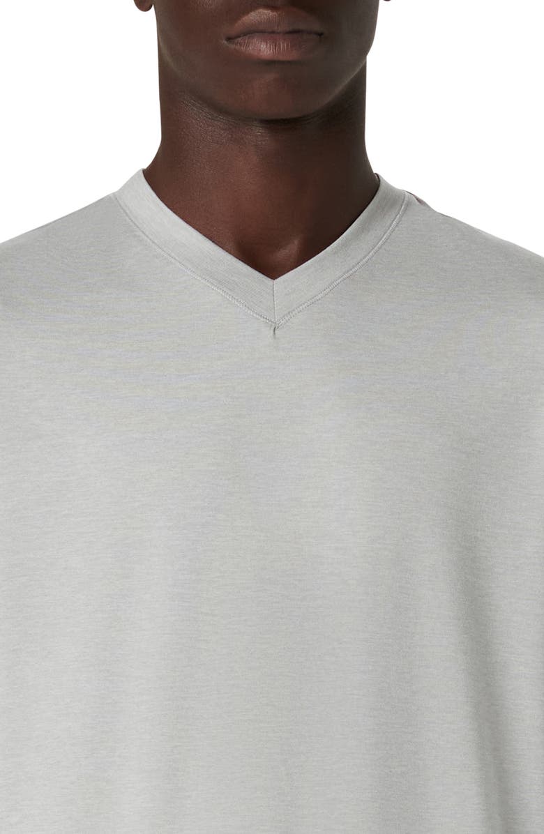 Bugatchi V-Neck Performance T-Shirt, Alternate, color, Platinum