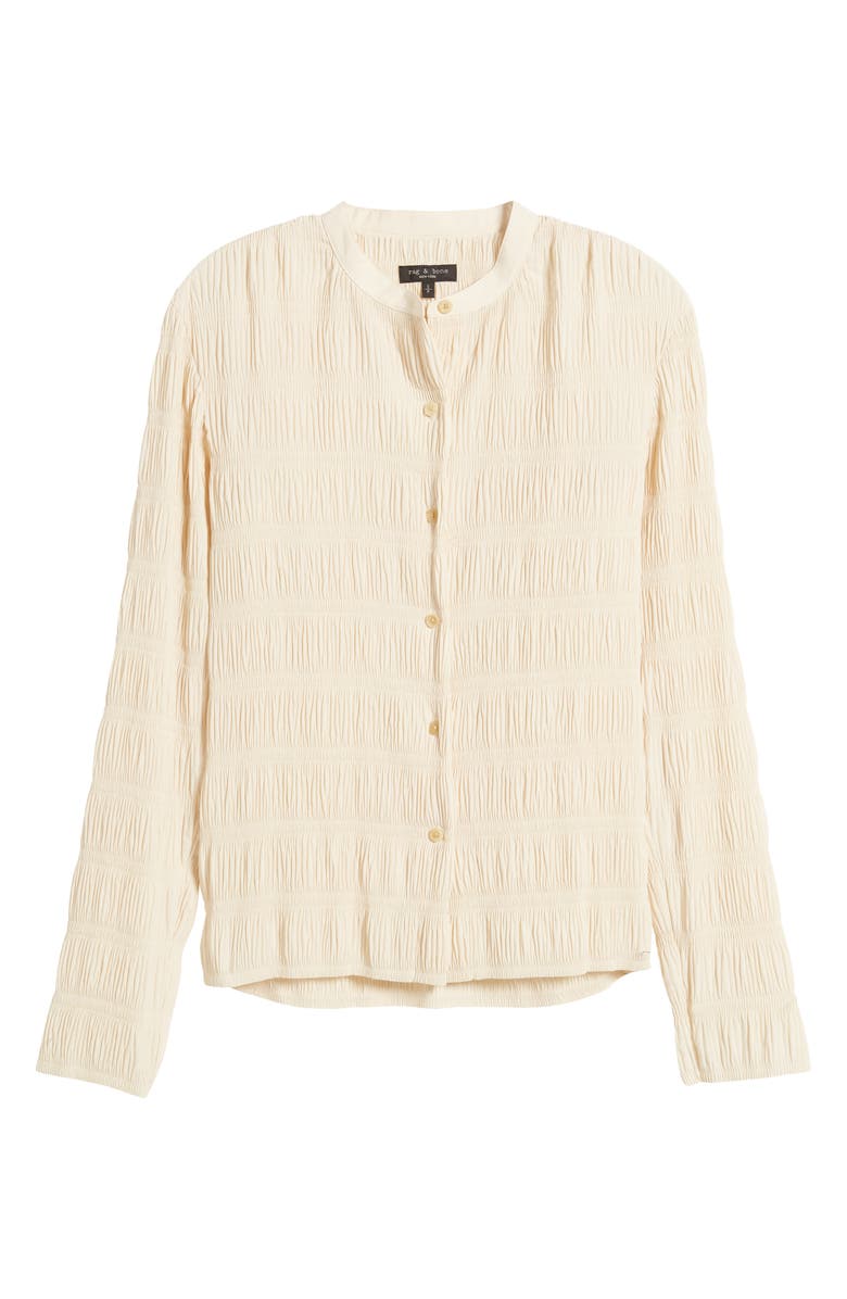 rag & bone Belle Shirred Top, Alternate, color, Ivory