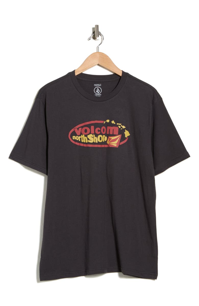 Volcom Radiostar North Shore Graphic T-Shirt, Main, color, Washed Black Heather
