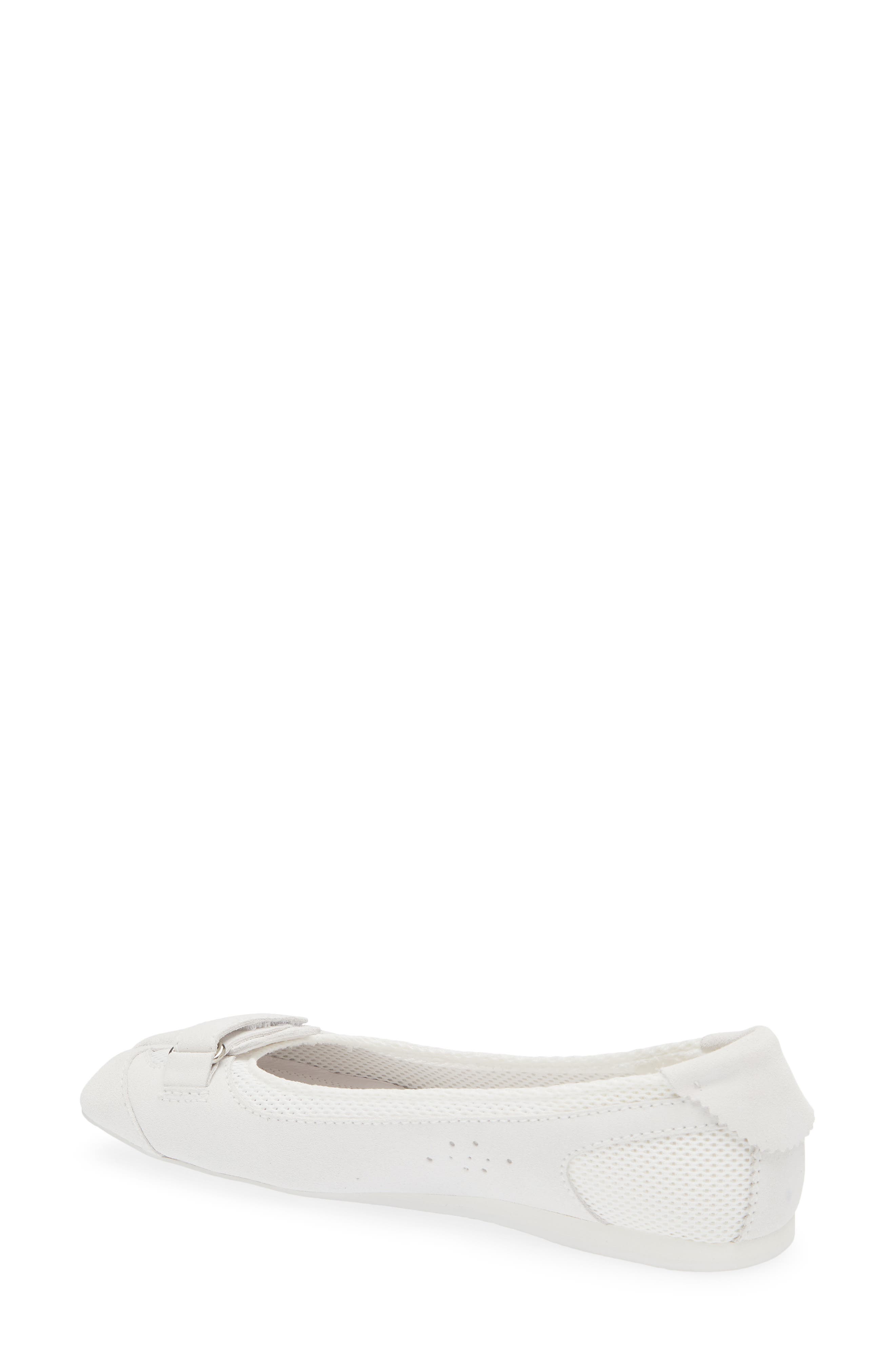 Jeffrey Campbell Faylen Ballet Flat, Alternate, color, White Suede Combo