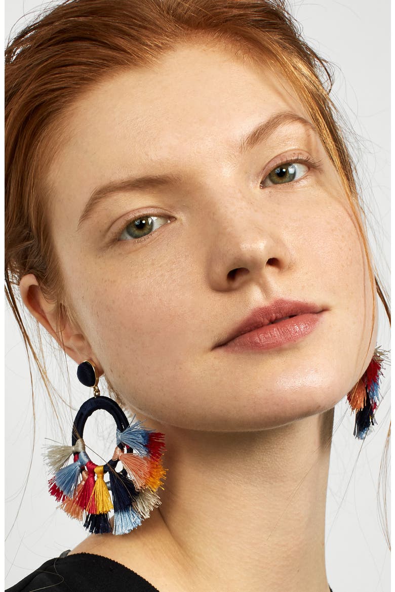 Ayana Hoop Earrings, Alternate, color, MULTI
