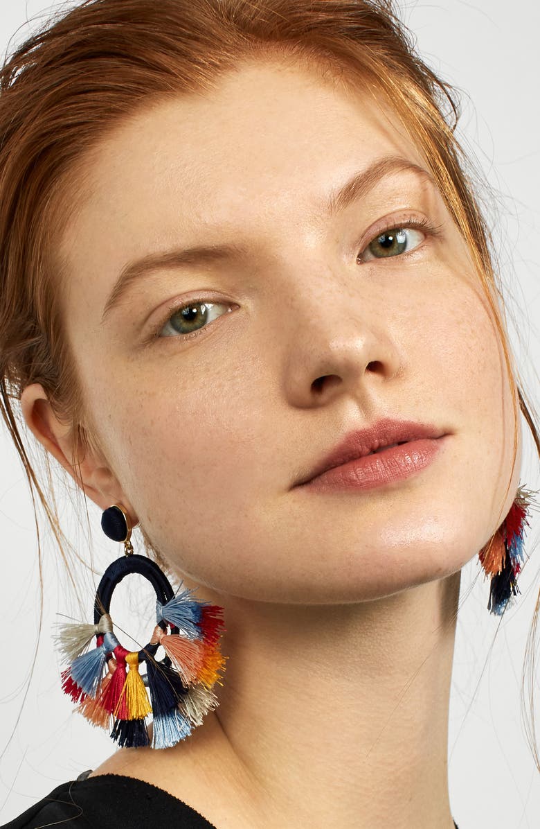 BaubleBar Ayana Hoop Earrings, Alternate, color, 