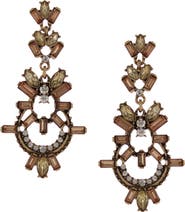 OLIVIA WELLES Crystal Encrusted Drop Earrings