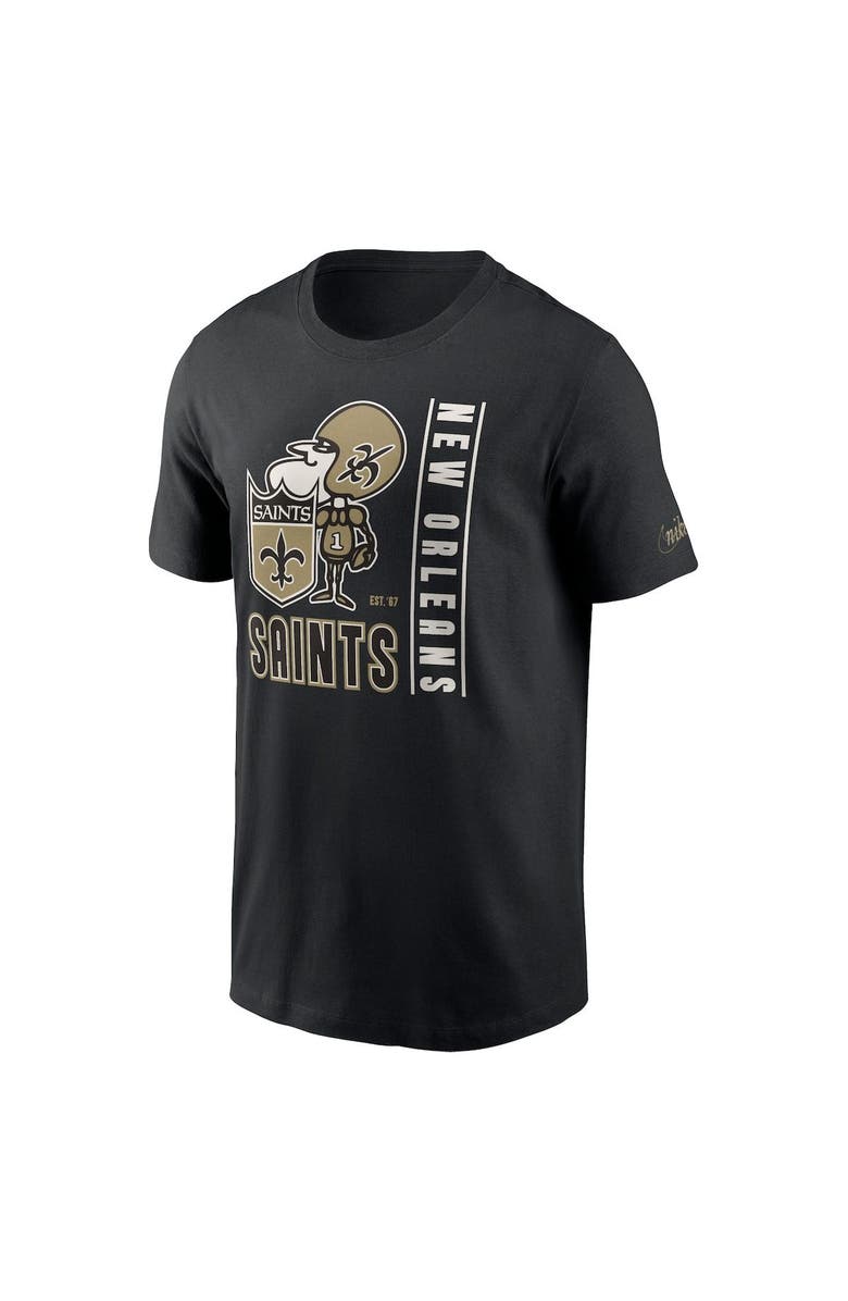 Nike Men's Nike Black New Orleans Saints Lockup Essential T-Shirt, Alternate, color, Black