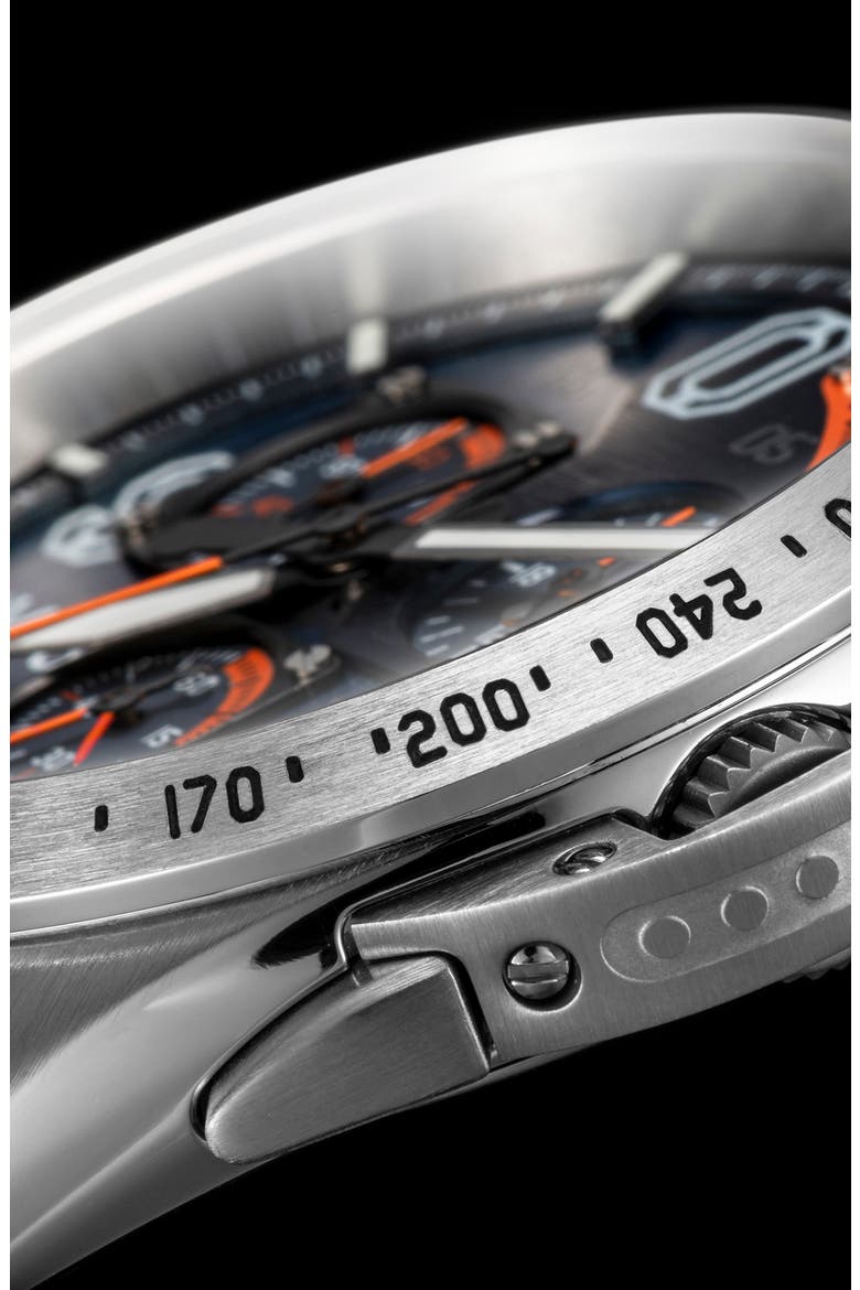 P-51 Mustang Blakeslee Chronograph Bracelet Watch, 43mm, Alternate, color, BLUE/ SILVER