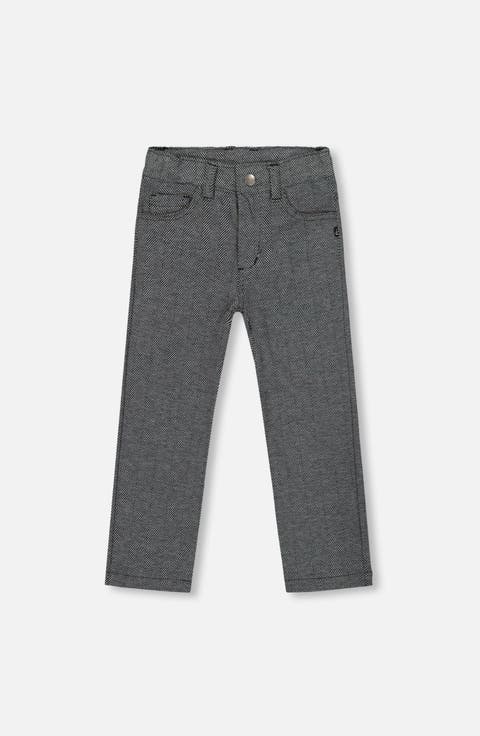 Stretch Jacquard Pants Herringbone (Toddler & Little Kid)