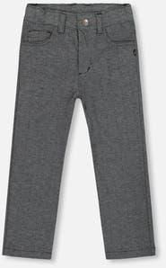 Deux par Deux Stretch Jacquard Pants Herringbone