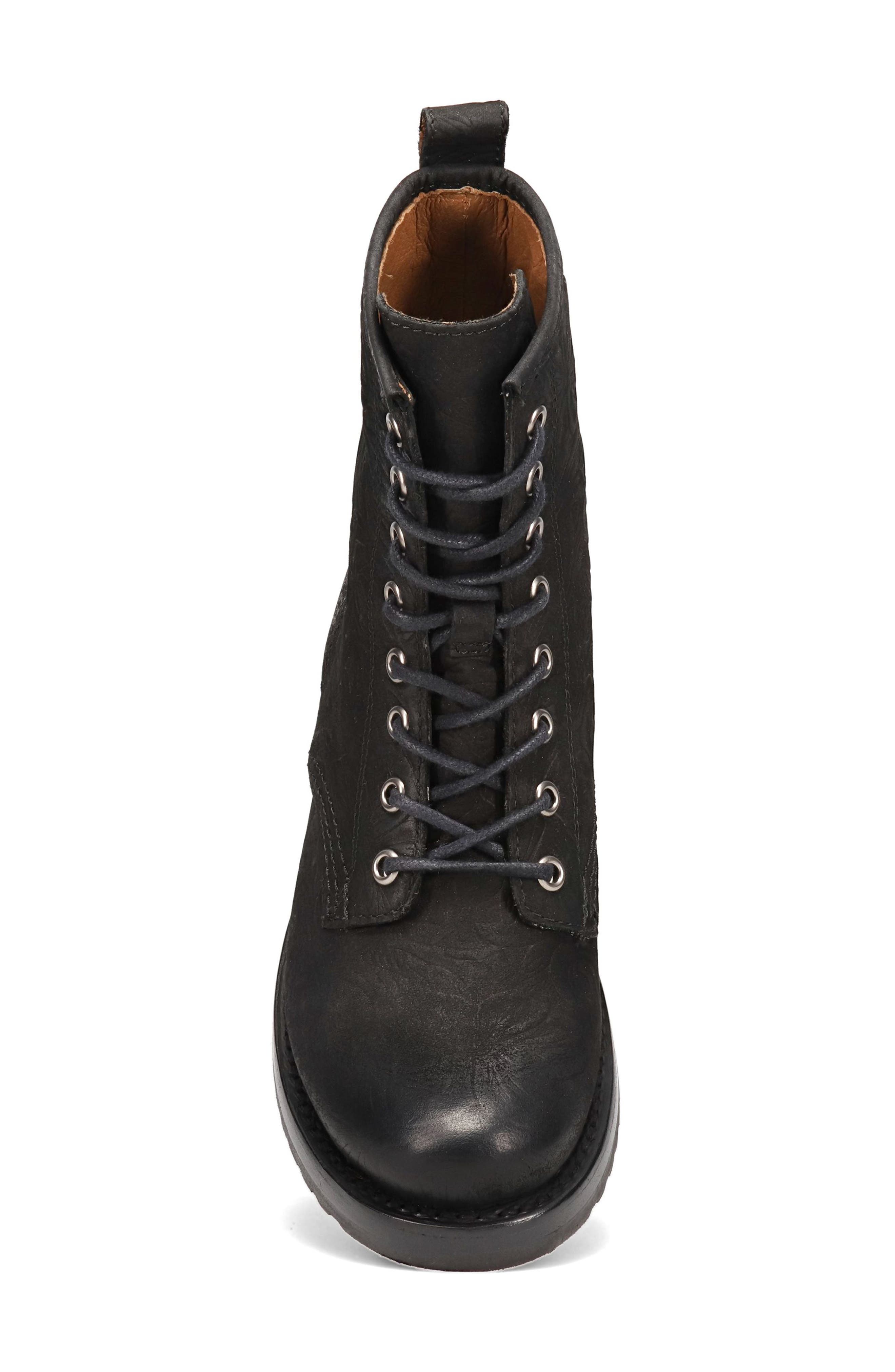 Veronica Combat Boot, Alternate, color, BLACK FLORAL