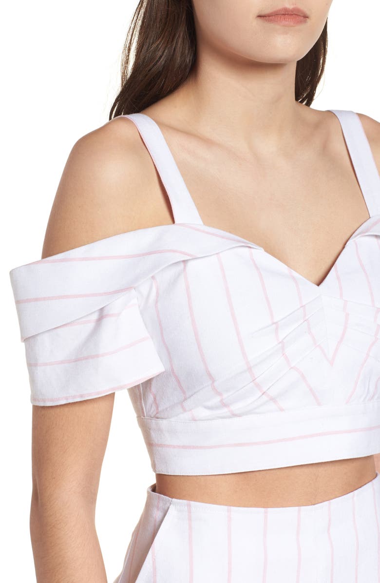 Leith Cold Shoulder Crop Top, Alternate, color, 