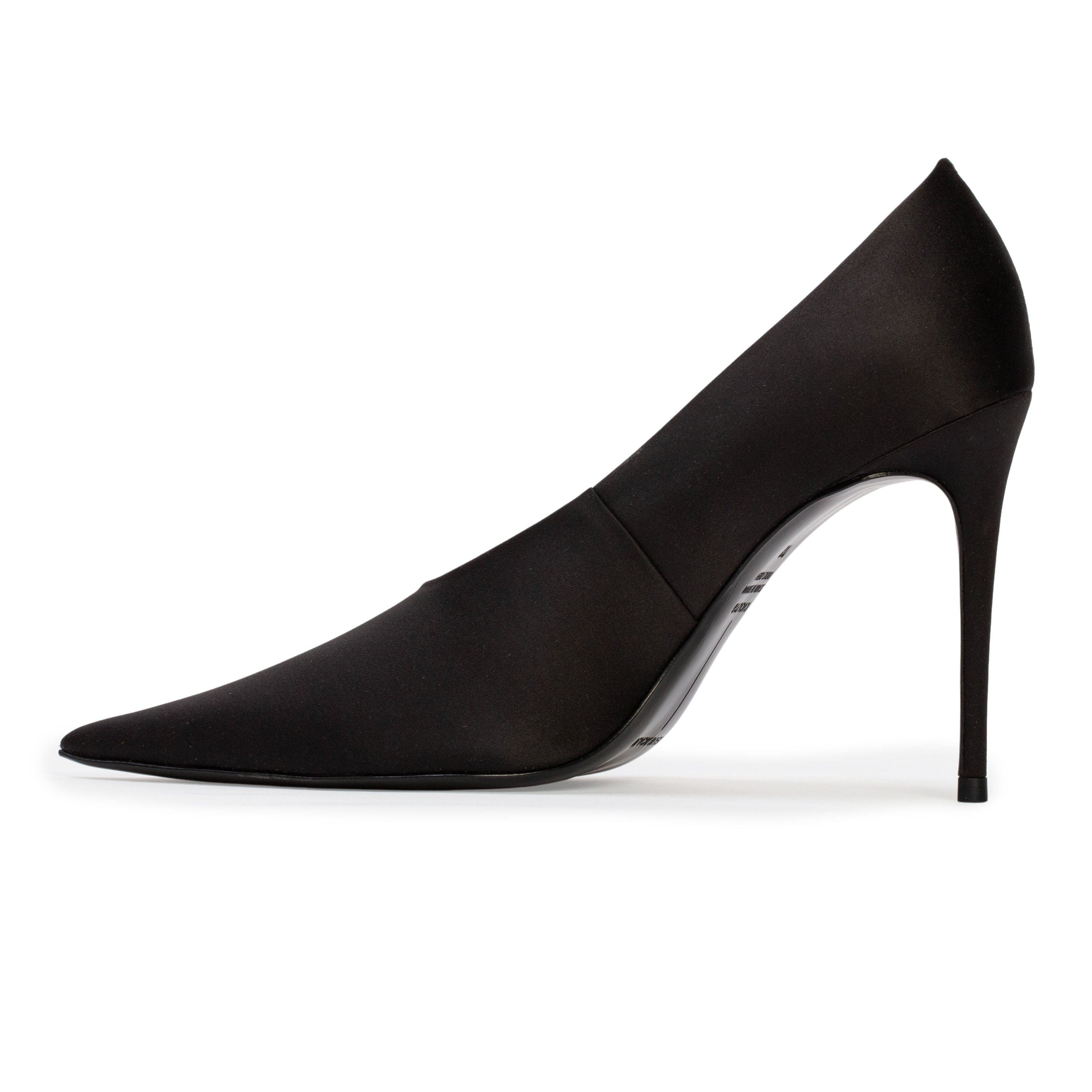 BLACK SUEDE STUDIO Jona 100 Satin Pump, Alternate, color, Black Satin