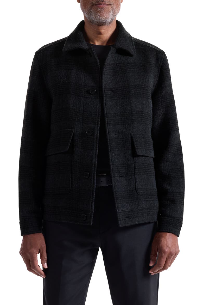 Glen Plaid Jacket, Main, color, ANTHRACITE