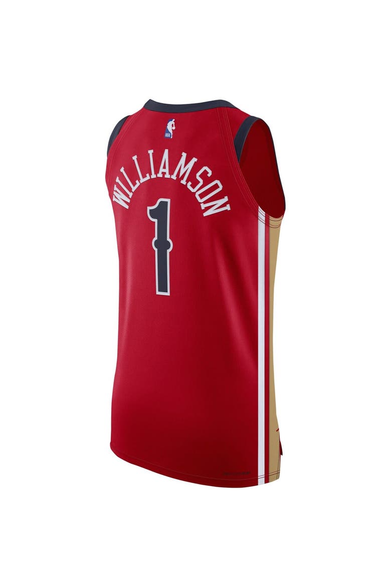 Men's Jordan Brand Zion Williamson Red New Orleans Pelicans Authentic Jersey - Statement Edition, Alternate, color, Red