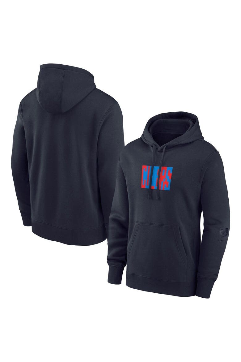 Men's Nike Blue Barcelona Fleece Pullover Hoodie, Main, color, Blue