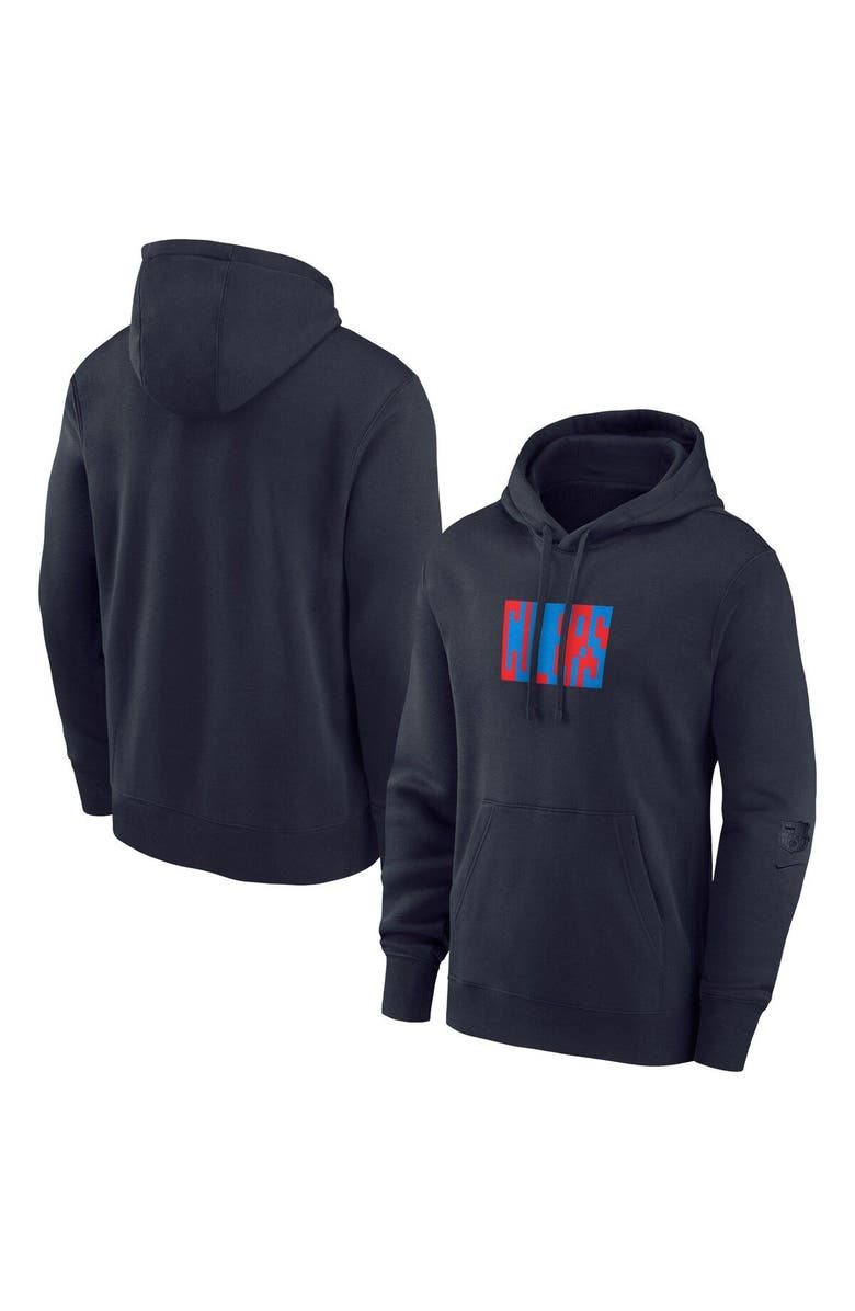 Nike Men's Nike Blue Barcelona Fleece Pullover Hoodie, Main, color, 