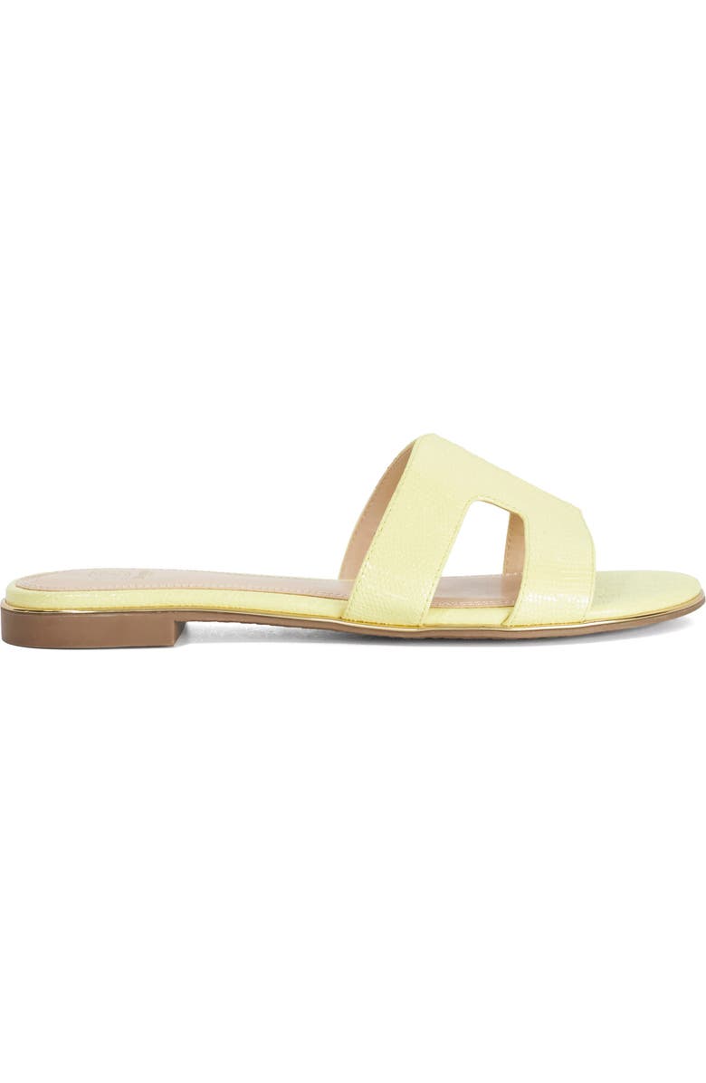 Dune London Ludlowss Croc Embossed Slide Sandal, Alternate, color,