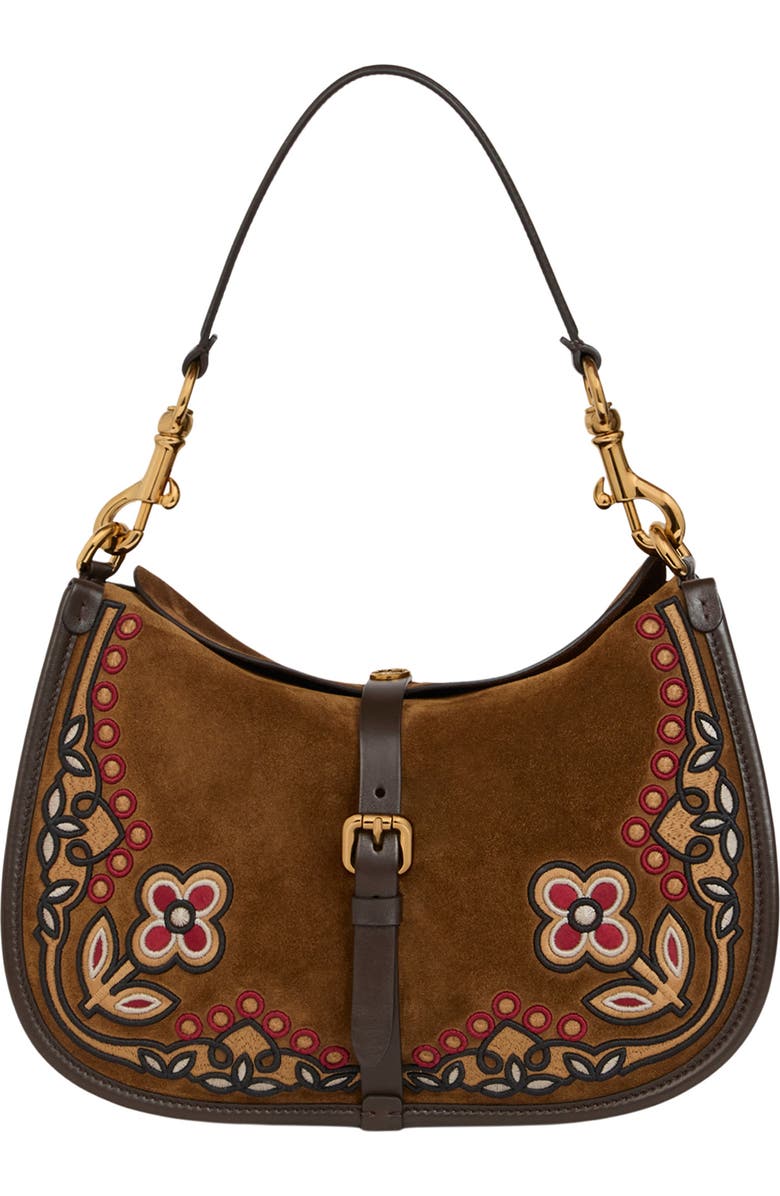 Etro Embroidered Crossbody Bag, Alternate, color, Sand