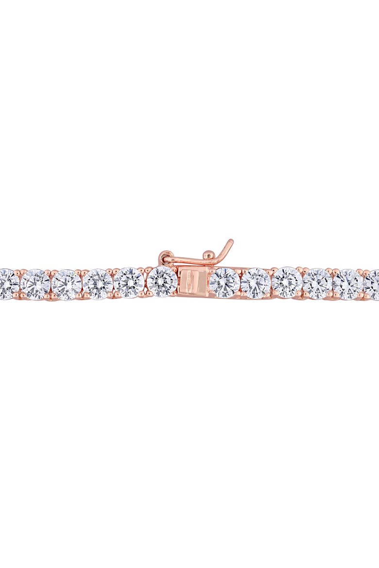 Cubic Zirconia Tennis Necklace Rose-Plated, Alternate, color, Rose-Plated