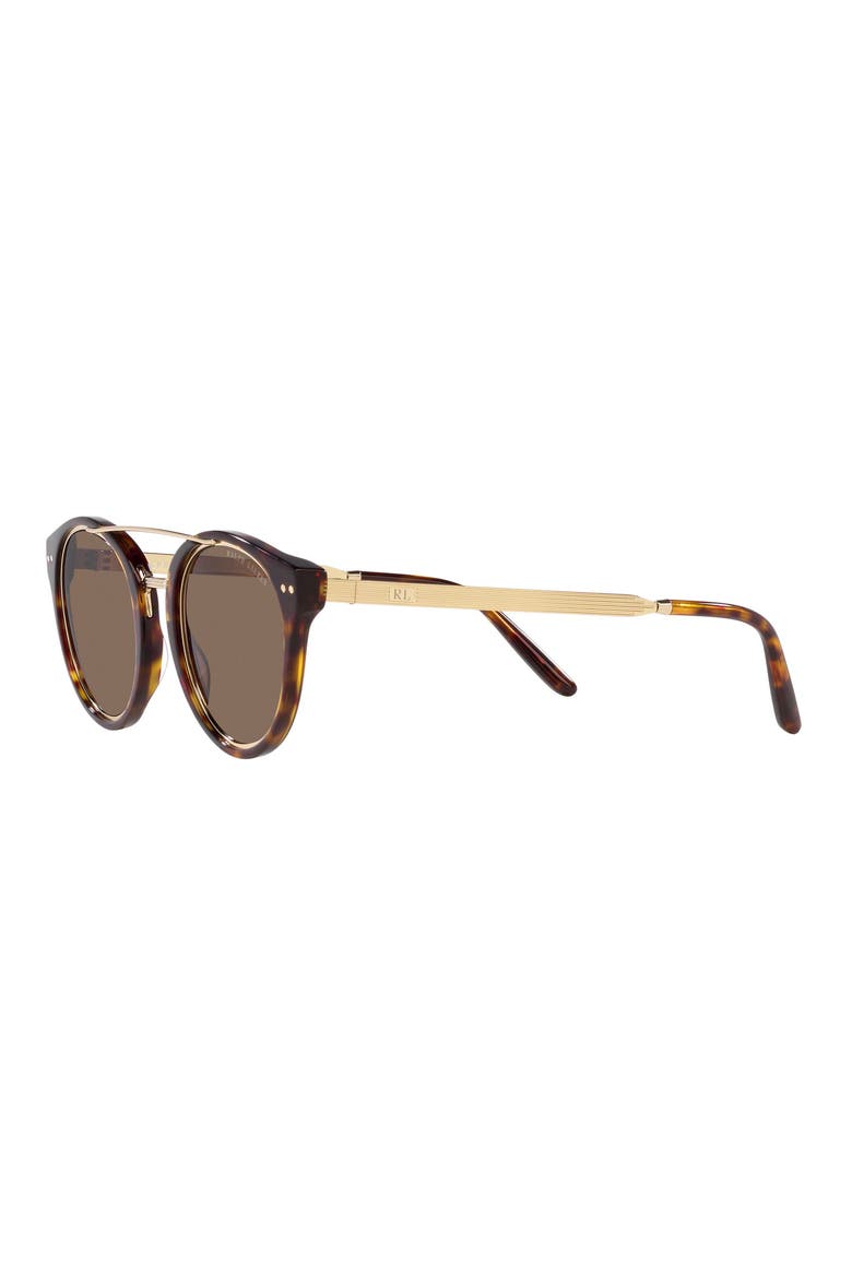 49mm Round Sunglasses, Alternate, color, DARK HAVANA/ BROWN