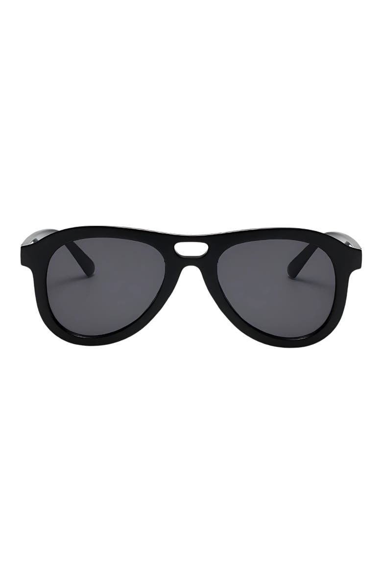 Thayer 50mm Polarized Aviator Sunglasses, Main, color, BLACK / BLACK