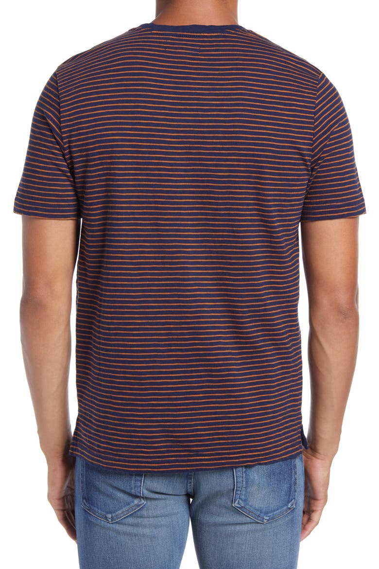 Stripe T-Shirt, Alternate, color, NAVY MARITIME RUST STRIPE