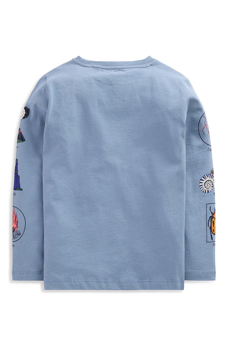 Kids' Glow in the Dark Long Sleeve Graphic T-Shirt, Alternate, color, FRENCH BLUE, LANDSCAPES
