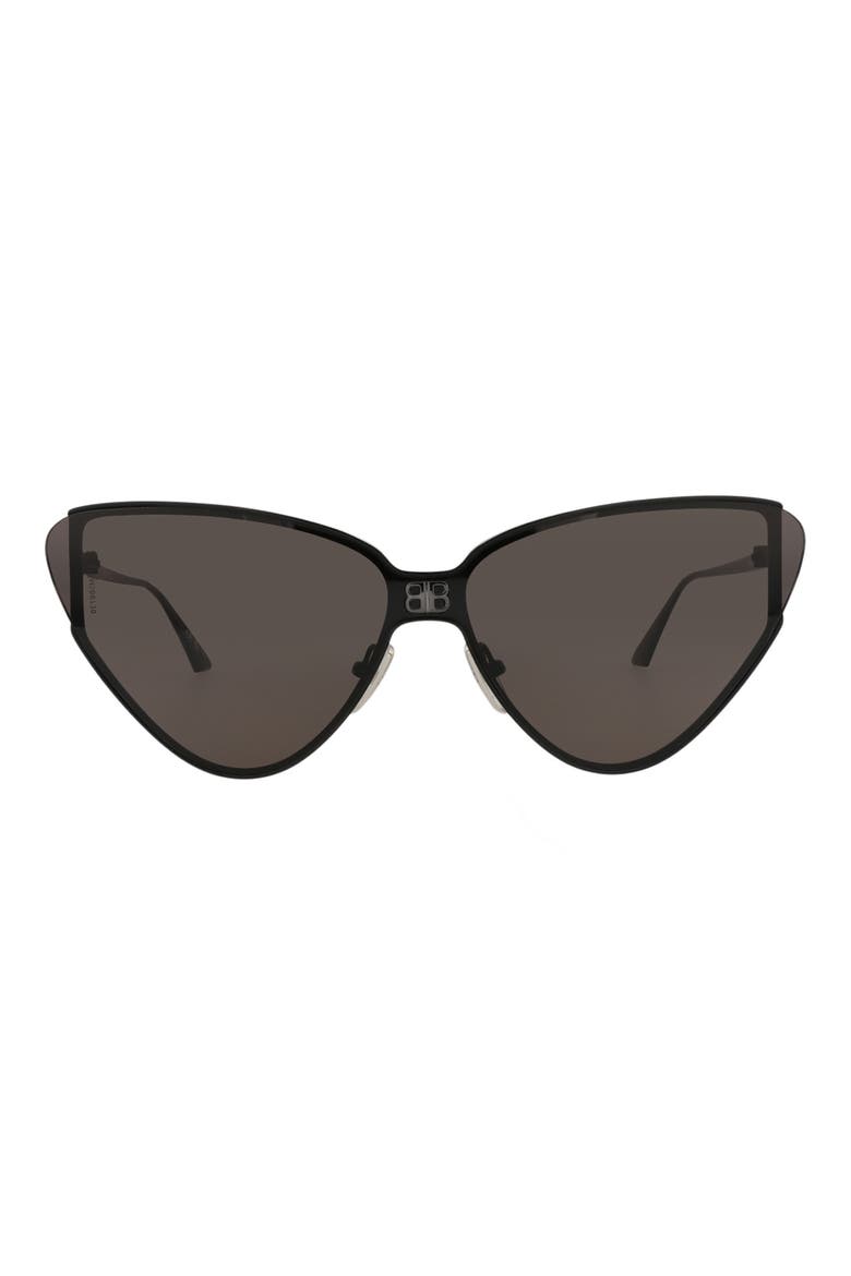 99mm Cat Eye Sunglasses, Main, color, BLACK BLACK GREY