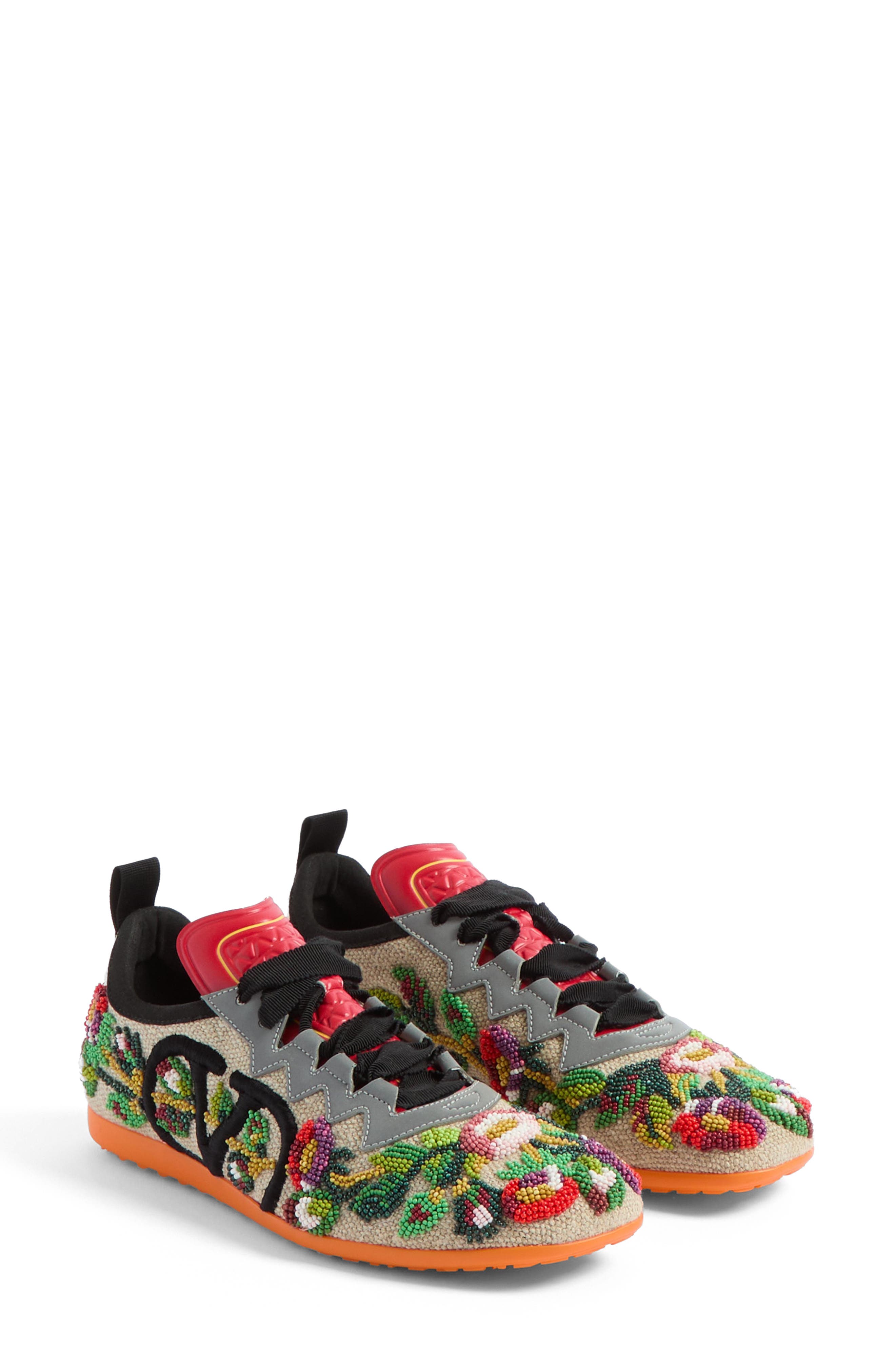 Valentino Garavani Chromathon Beaded Sneaker, Main, color, 