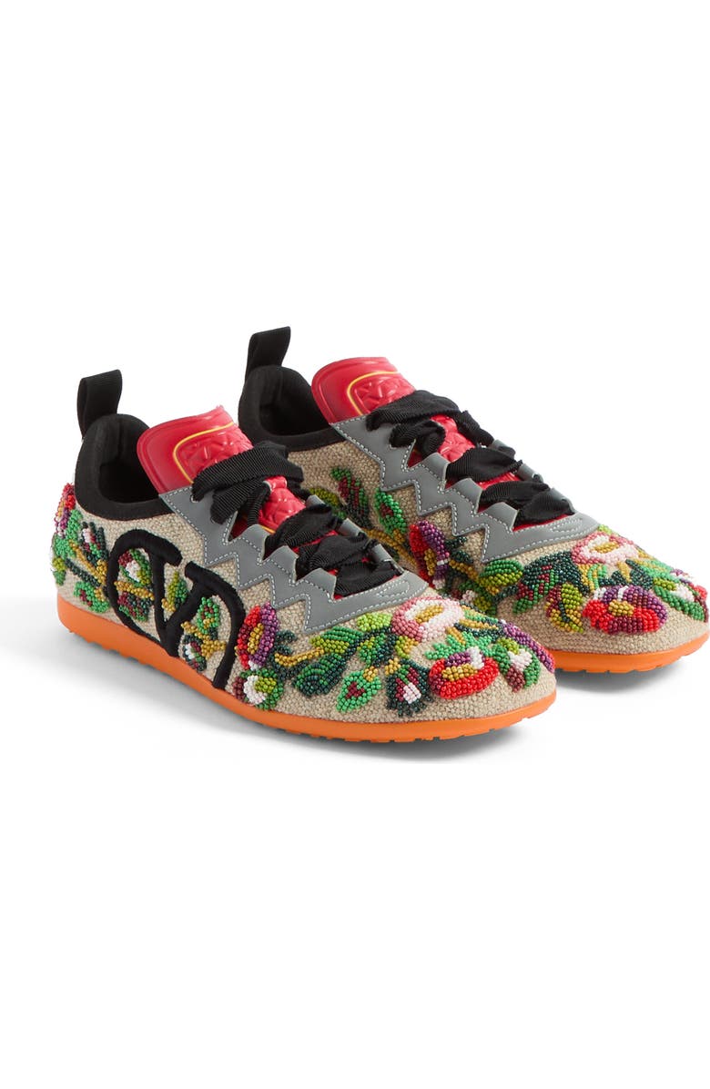 Valentino Garavani Chromathon Beaded Sneaker, Main, color,