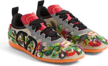 スニーカー VALENTINO Chromathon sneakers Chromathon Sneaker In Perforated Nappa for Woman in Black