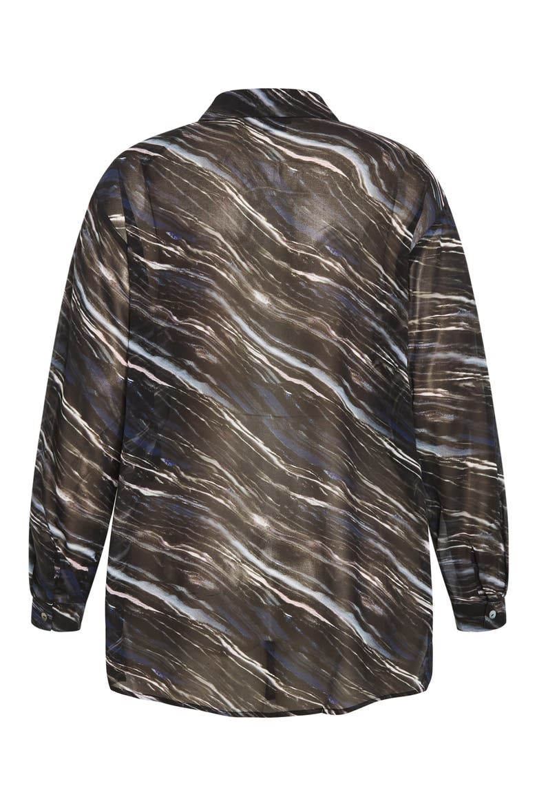 Sally Sheer Button-Up Shirt, Alternate, color, MARBLE