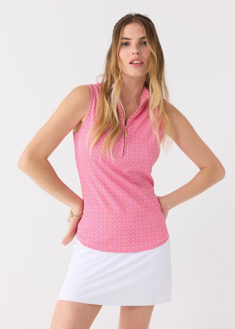 1/4 Zip Sleeveless Sport Top