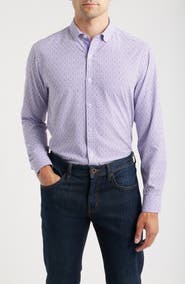 Johnston & Murphy XC+™ Football Print Performance Button-Down Shirt