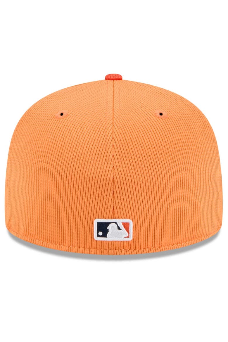 Men's New Era  Orange Houston Astros 2025 Spring Training 59FIFTY Fitted Hat, Alternate, color, Orange