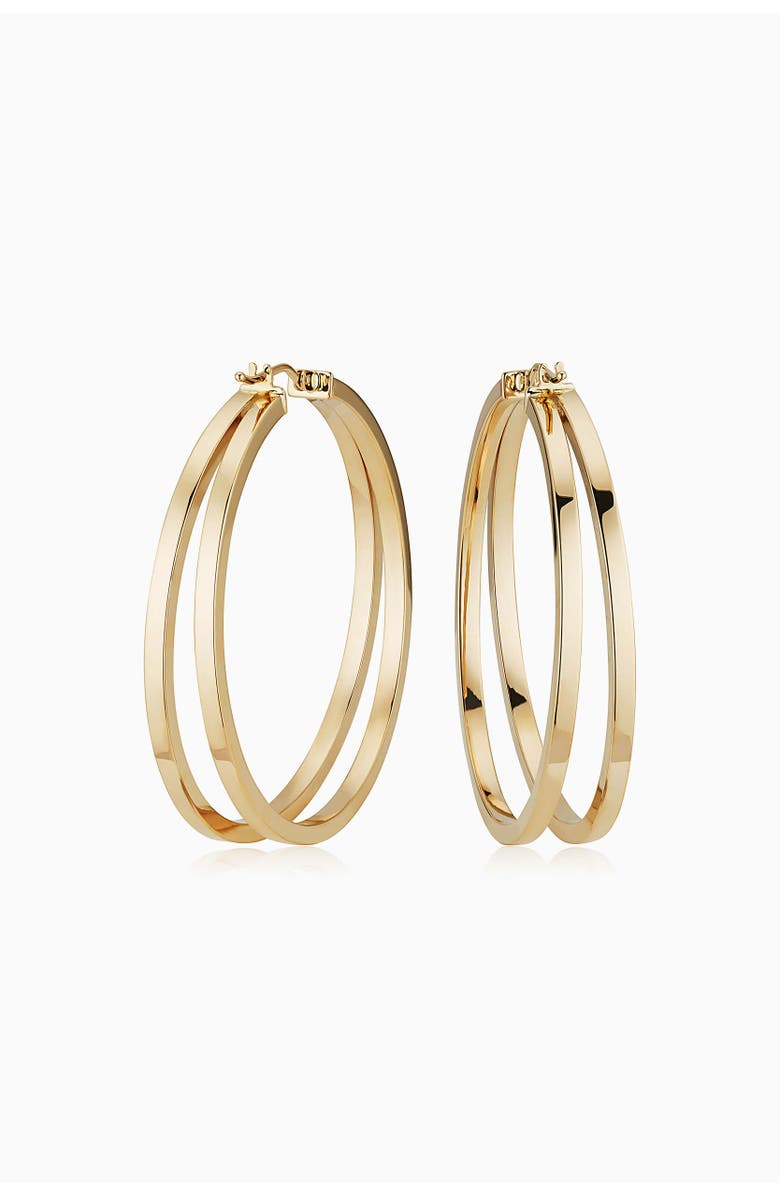 Oradina 14K Yellow Gold Hudson Hoops, Main, color, Yellow Gold