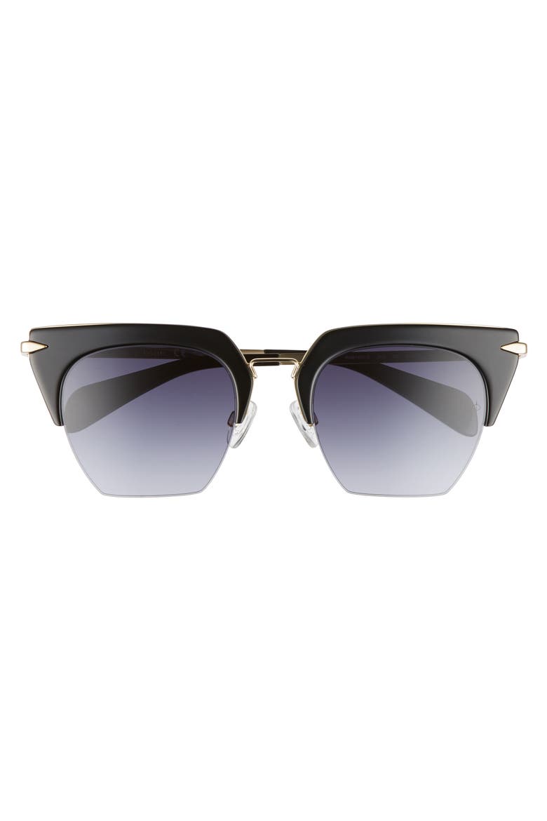 51mm Cat Eye Sunglasses, Alternate, color, BLACK/ GOLD