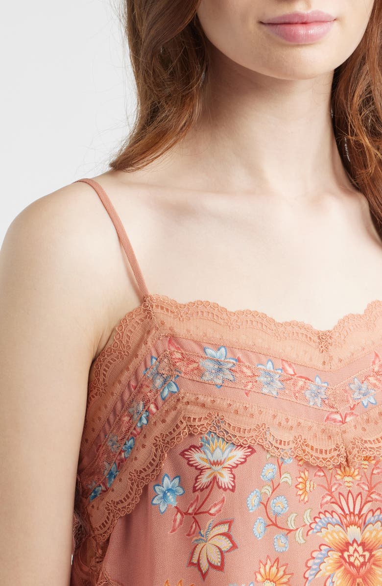 FARM Rio Mocha Ties Lace Camisole, Alternate, color, Boho Enchance Mocha