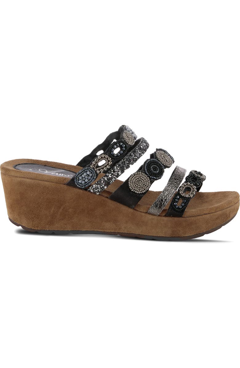 AZURA BY SPRING STEP Claretha Wedge Slide Sandal, Alternate, color,