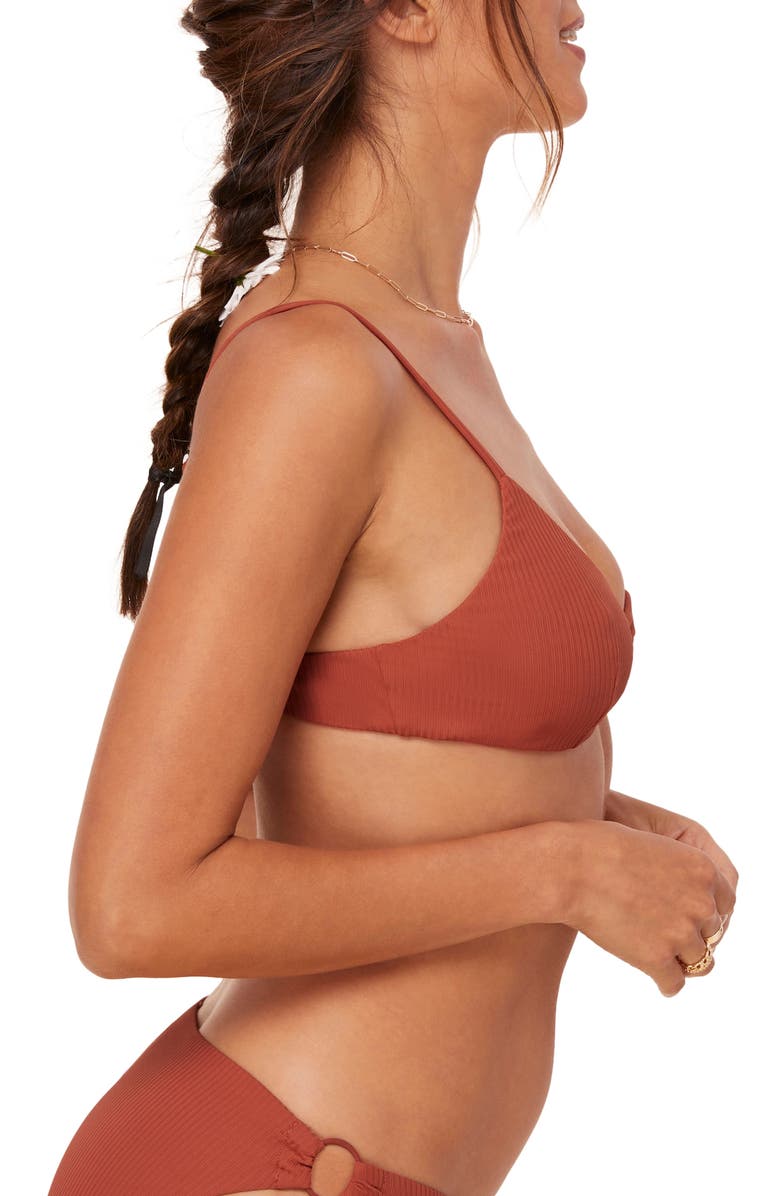 Andie Bonita Rib Bikini Top, Alternate, color, 