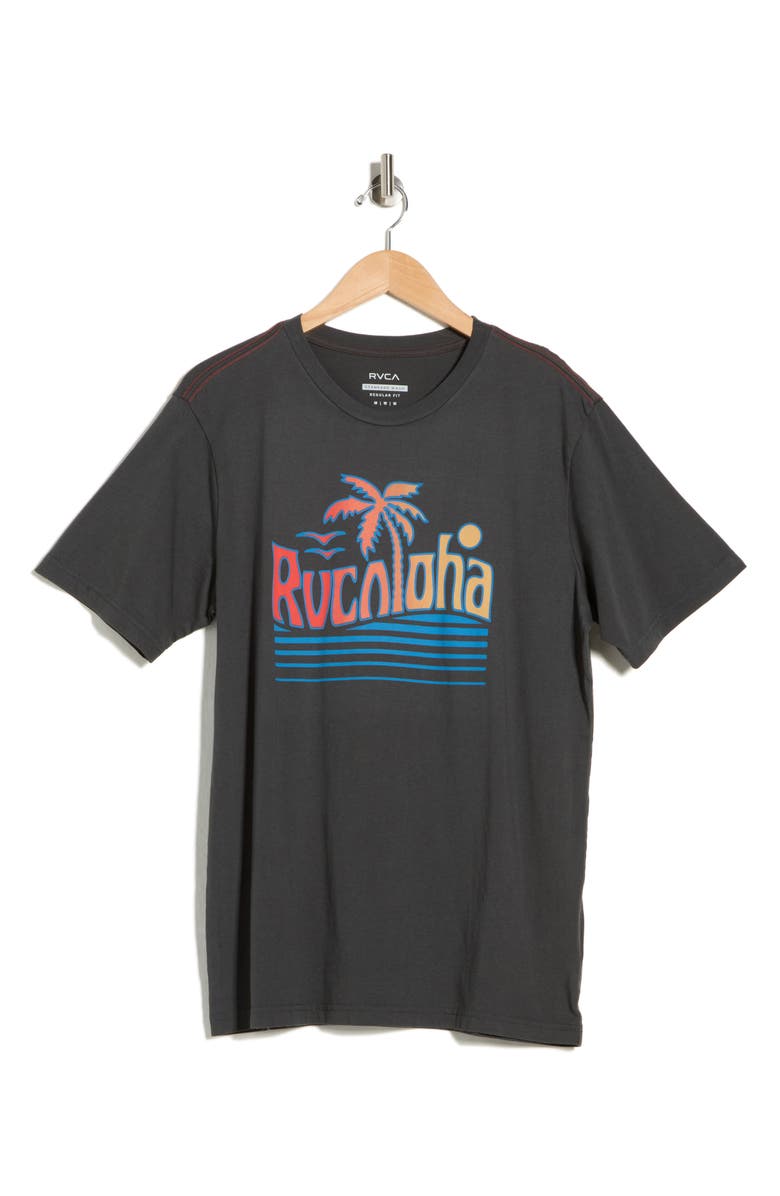 RVCA Logo Graphic T-Shirt, Main, color, Pirate Black
