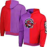Mitchell & Ness Men's Mitchell & Ness Purple/Red Toronto Raptors Hardwood Classics Split Pullover Hoodie