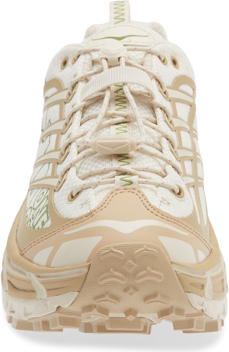 HOKA Mafate Three2 Wordmark Sneaker, Alternate, color, Khaki / Oatmilk