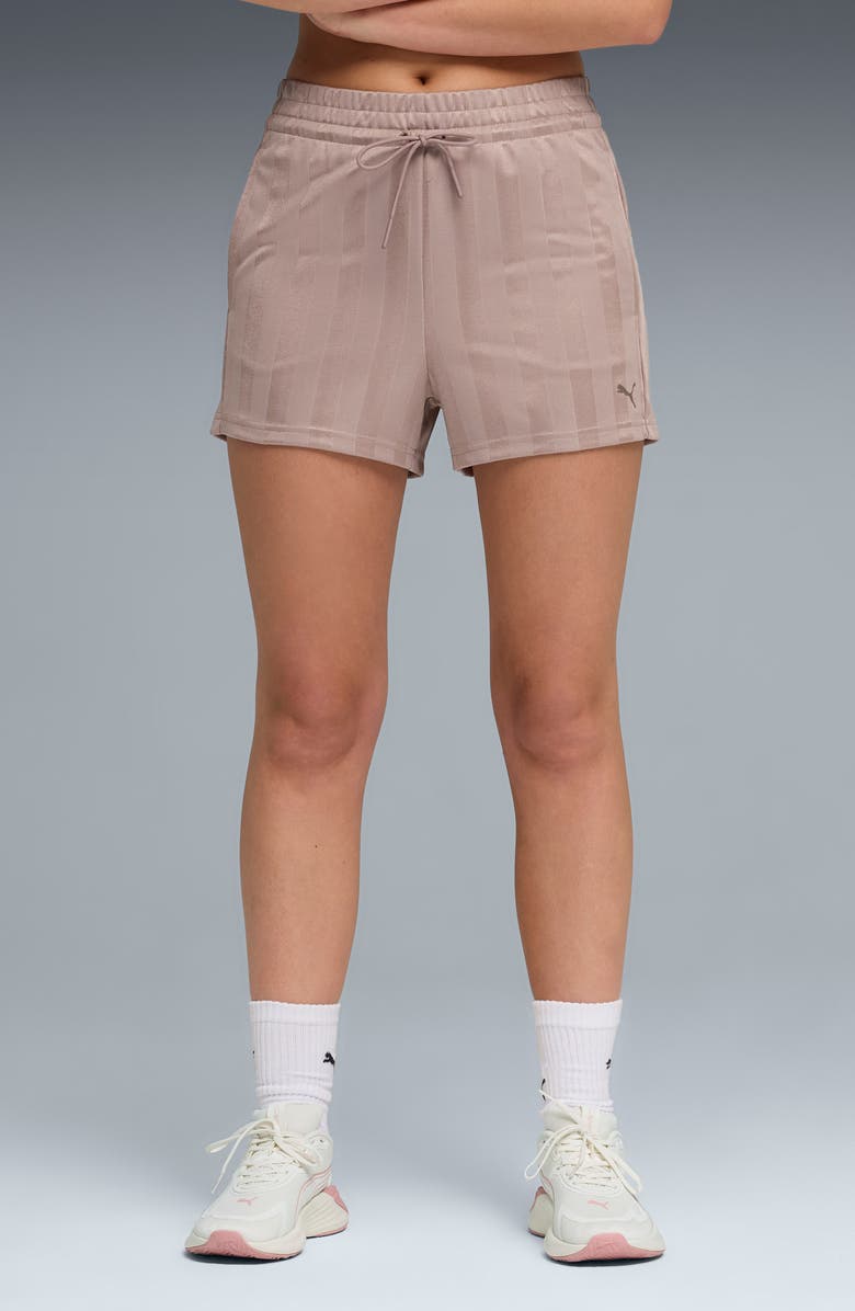 PUMA League Jersey Shorts, Main, color, Sandstone