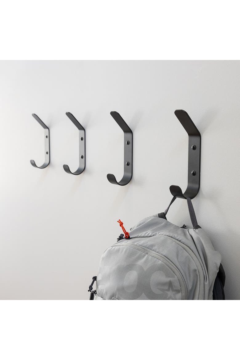 Crozet Multipurpose Wall Hooks | 4-Pack | Black, Main, color, Black