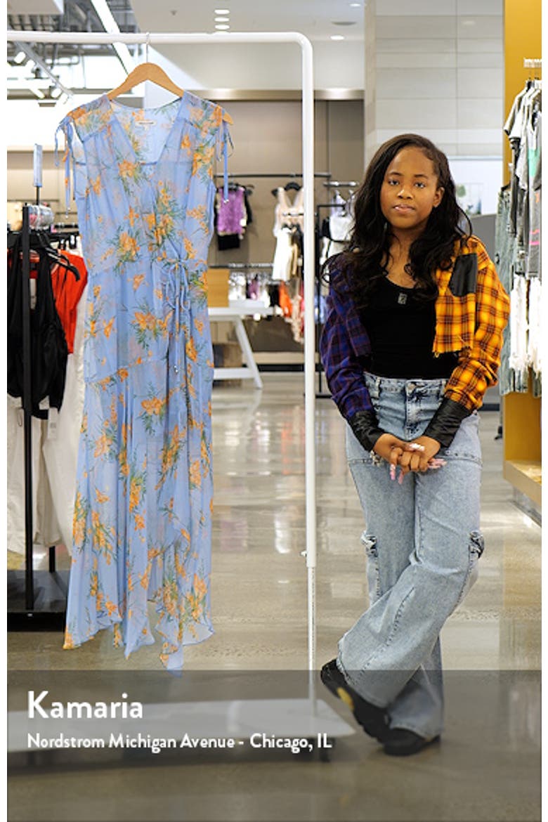 Dovima Floral Print Sleeveless Silk Dress video