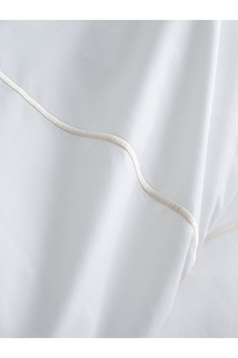 Marrow Stripe Cotton Percale Duvet Set, Alternate, color, IVORY/WHITE