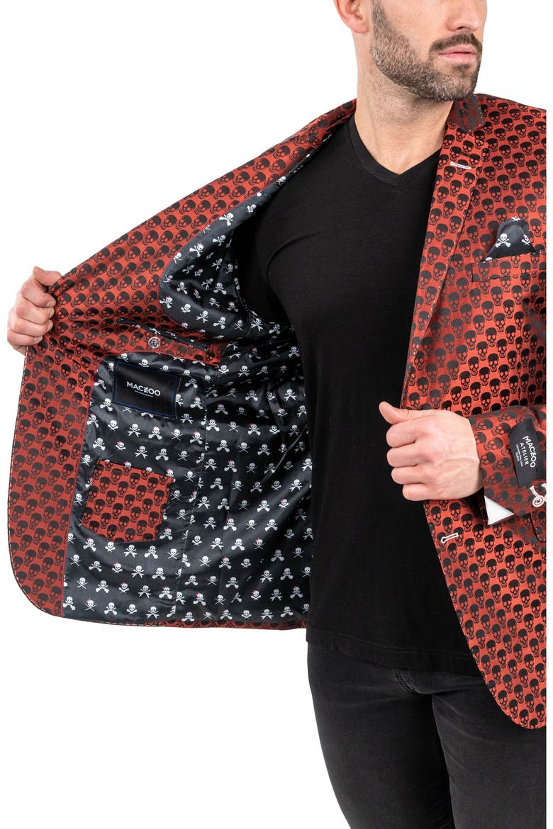 Skull Sport Coat, Alternate, color, ORANGE