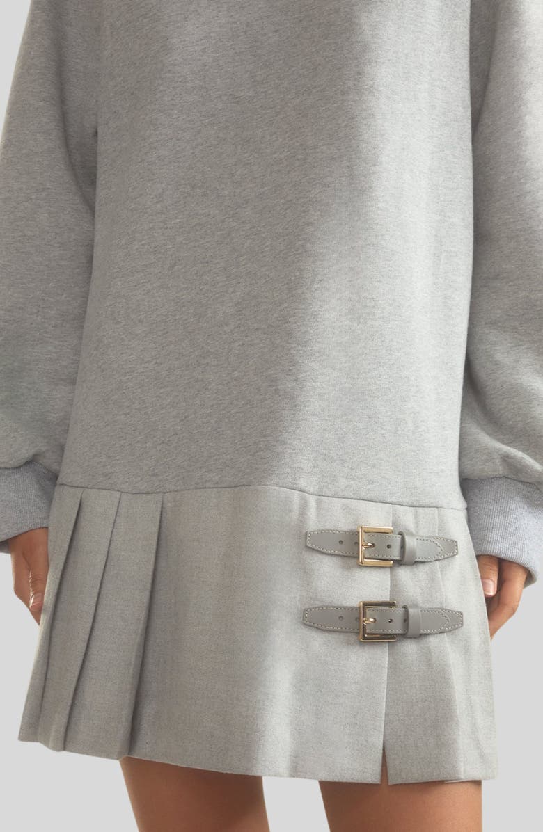 Cynthia Rowley Preston Pleated Sweatshirt Dress, Alternate, color,