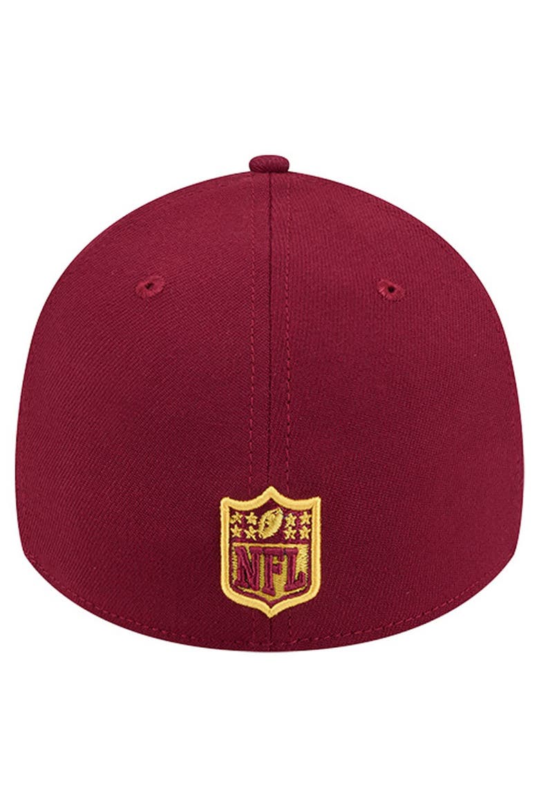 Men's New Era Burgundy Washington Commanders Stripes 39THIRTY Flex Hat, Alternate, color, Burgundy