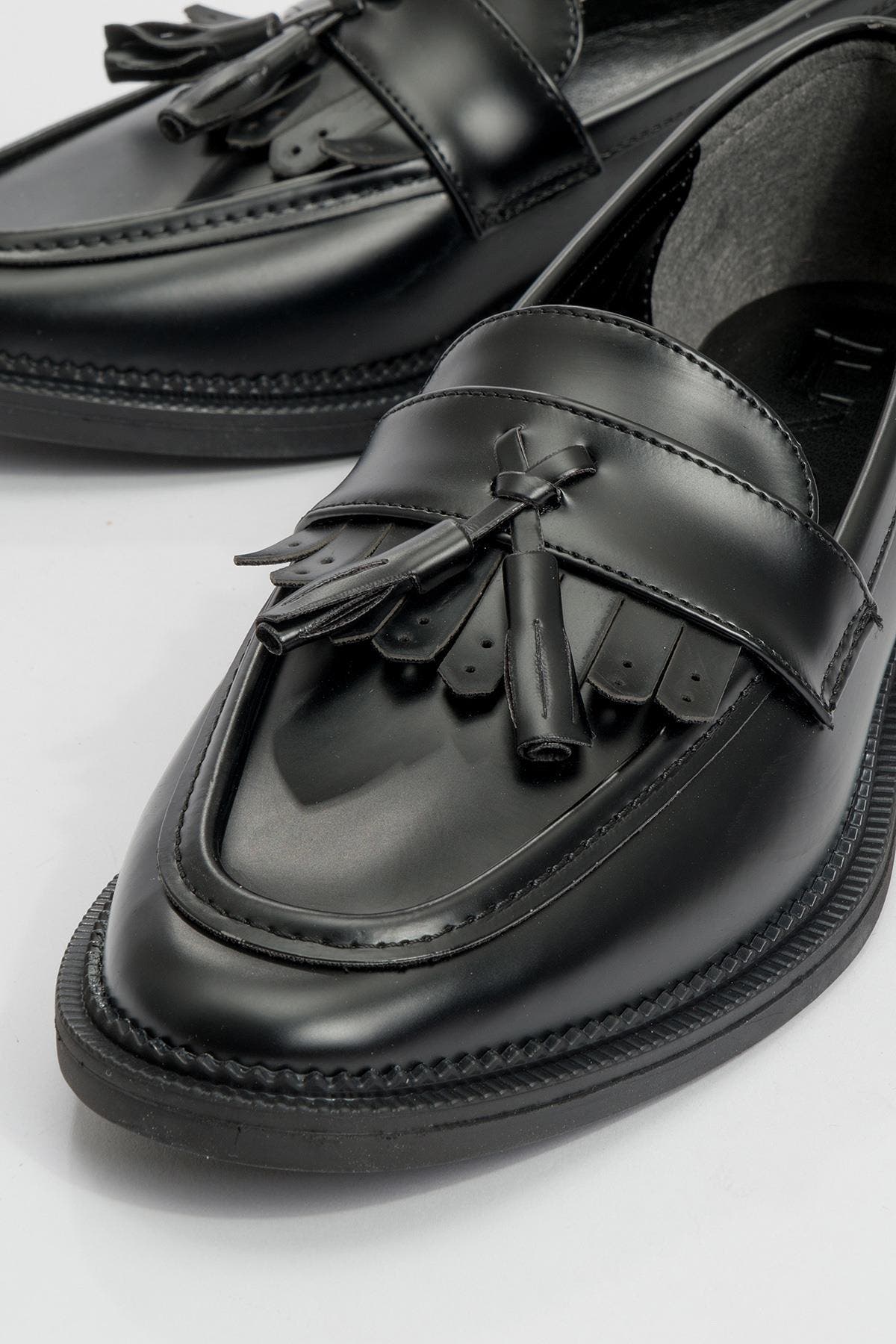 Prologue Shoes Zita Loafers, Alternate, color, Black Patent Faux Leather