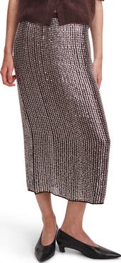 rag & bone Lili Beaded Georgette Midi Skirt